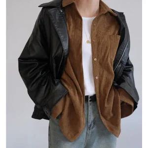 [하프클럽/]웬드 코듀로이 루즈핏 셔츠