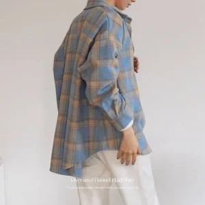 [하프클럽/]위즈 플란넬 오버핏 체크 셔츠