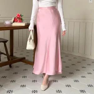 [다잇템] 여자 새틴 백밴딩 베이직 롱 인어공주 스커트_23517786_588872