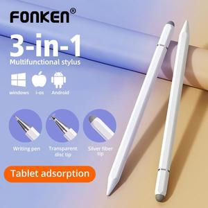 Fonken 자체 흡착 3 in 1 유니버셜 용량 성 스타일러스 펜 for Iphone Huawei 안드로이드 터치 스크린 태블