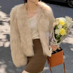 [라일리여성의류] Rly 숏코트 여자털코트 떡볶이코트 페이크 베이직 여성