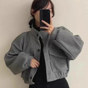 [라일리여성의류] Rly 크롭자켓 코트 간절기아우터 간절기자켓 크롭 여성