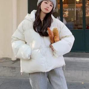 [라일리여성의류] Rly 줄무늬 여성 숏 심플 여자자켓 베이직 뽀글이 점