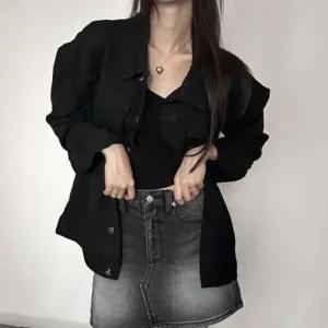 [라일리여성의류] Rly 여성크롭자켓 여성반팔자켓 자켓 여자데님자켓 여자