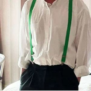 무지 멜빵 빅사이즈 정장 작업용 서스펜더 그린