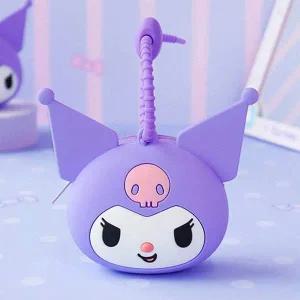 퍼플 지갑키링 쿠로미 동전지갑 동전 키링 캐릭터지갑