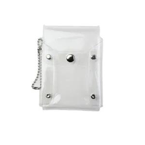 투명 카드 홀더 포카 사원증 고리 케이스 세로형