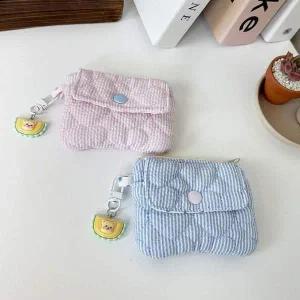 토독리리파우치 퀼팅 동전 카드지갑 에어팟 미니키링