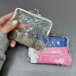 똑딱이 동전지갑 투명 파우치 투명동전지갑