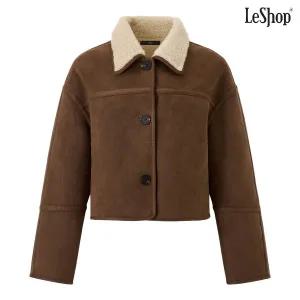 [롯데백화점]르샵/나인식스뉴욕 스웨이드 양털 배색 긴팔 자켓 (DP4JK004A)