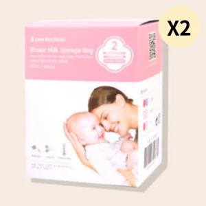 퍼펙션 신생아 모유 저장팩 더블지퍼 180ml 120매 X2 BNS