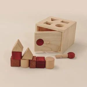 [아인바움] 프리미엄 원목교구 도형블록상자