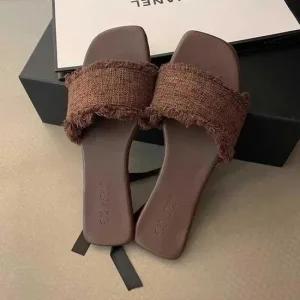 [라일리] Rly 예쁜 트위드 여성 슬리퍼 형 구두 오픈 뮬  42091037)