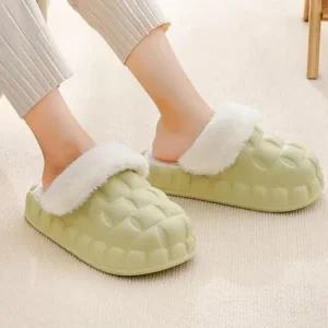 [라일리] Rly 겨울 털 실내화 벽돌 슬리퍼 사무실 방수 방한  42091120)