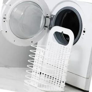 접이식 세탁 바구니 소품 수납함 화이트 가정용 햄퍼 주머니 린넨 바스켓 수납함