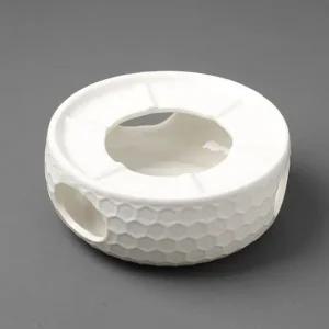 고품질 화이트 육각 도자기 티 워머 티라이트 홀더 차데우기 (WE6D90B)