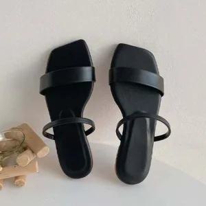 인기상품 여성 2컬러 미니멀 투라인 네추럴 슬리퍼 SL-200 [WFJ9NKG_251103]