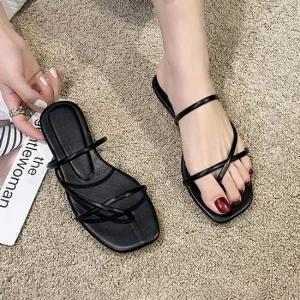 인기상품 2컬러 여성 시크 라인 크로스 슬리퍼 SL-300 [WFJ9NKM_251103]