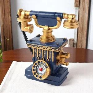 빈티지 스타일 전화기 저금통 아날로그 감성 저축