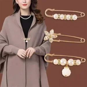 진주 옷핀 세트 패션 브로치 바지 허리조절 옷고정