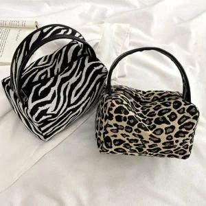 패턴 파우치 토드백 지브라 레오파드 호피 가방