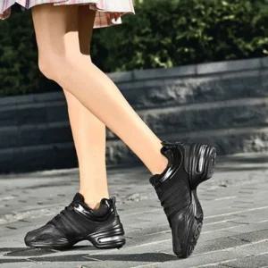 재즈화 댄스화 성인 무용화 메쉬 통굽 사계절 운동화 (WE6942F)