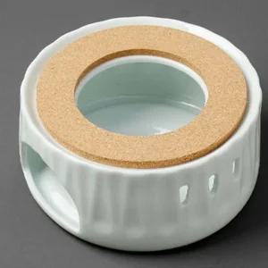 화이트 도자기 코르크 티 워머 S-3 티라이트 홀더 (WE6D0AC)