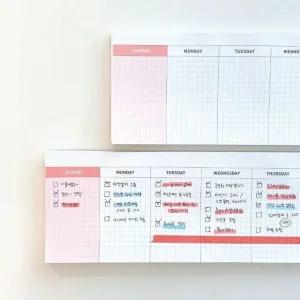 고품질 위클리 데스크 패드 리필 속지 문구 사무용품 (WE6EB39)