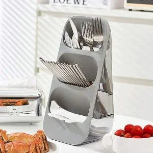 [콩심팥심]스탠딩 수저통 물빠짐 숟가락통 3단 수저꽂이 수저함 숟가락정리함
