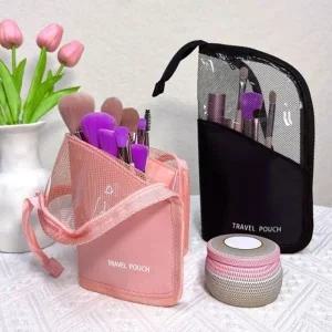 휴대용 스탠딩 메이크업 브러쉬 파우치
