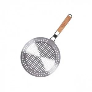 우드 손잡이 스테인레스 타공 후라이팬