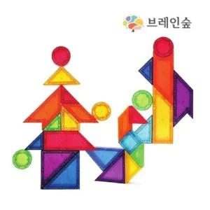 브레인숲 3in1 스마트 탱그램 자석블록 유치원 어린이집 학원 교습 교구 단체 창의력