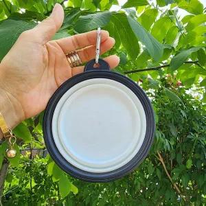 [콩심팥심]휴대용 산책 접이식 물그릇