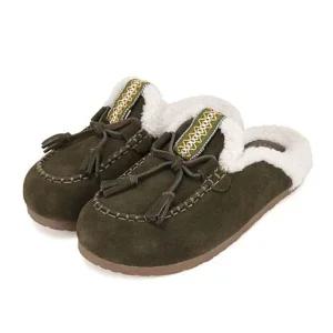 [갤러리아] 바바라 퍼 리본 보스턴 클로그 슬리퍼 BBI567KK