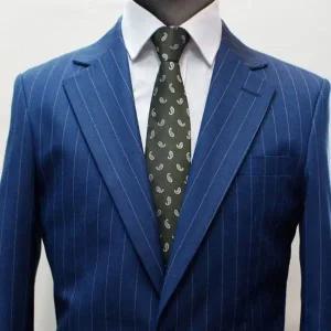 젠틀타이 카키 페이즐리 자동넥타이 (폭8.5cm) (WE704E5)