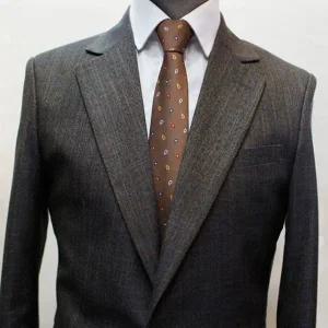 젠틀타이 브라운 페이즐 자동넥타이 (폭6.5cm) (WE704D7)