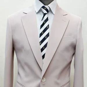 젠틀타이 화이트네이비 사선 자동넥타이 (폭5.5cm) (WE704CA)