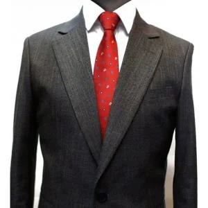 젠틀타이 레드 페이즐리 자동넥타이 (폭6.5cm) (WE704D6)