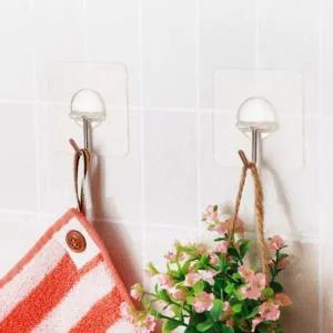 투명후크 문 옷걸이 벽걸이 후크 모자걸이 무타공