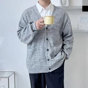 남자 TTA 2039 가디건 골지니트 빅사이즈