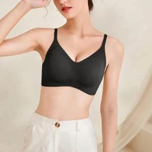 노와이어 2컬러 볼륨업 저중심 브라 브래지어 처진가슴 심리스