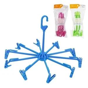 폭42cm 걸이형 빨래건조대-색상랜덤 원형 빨래집게