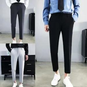 남자 9부 슬림핏 슬랙스