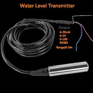 수위 트랜스미터, 수중 수압 센서, 압력 4-20mA 0-10V rs485 출력, 2m, 3m, 5m 범위