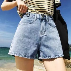 [아우트]여자 데님 반바지 흰청 패션 여름
