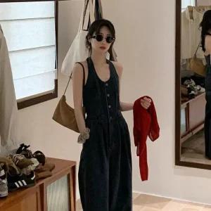 [아우트]레트로 와이드 점프수트제작 데님