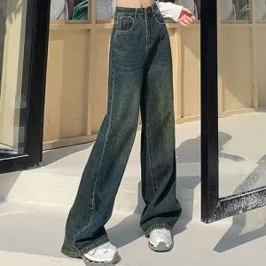 [아우트]감성 레트로 데일리바지 여성 데님팬츠