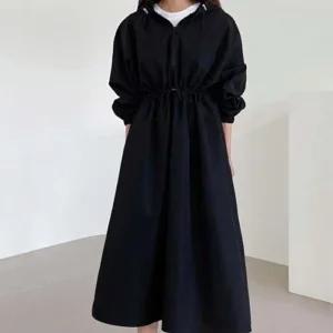 [아우트]후드 롱원피스 후드원피스 아노락 원피스