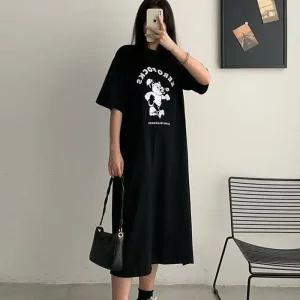 [아우트]A라인원피스 밑단트임 여름원피스 루즈