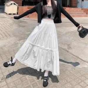 [아우트]레이스 롱플레어 스커트 여성의류 JSC-d0167